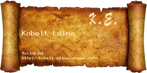 Kobelt Edina névjegykártya