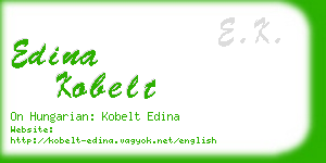 edina kobelt business card